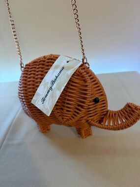 Tommy Bahama Wicker Elephant Crossbody - Tan